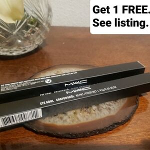 New!~2pcs~MAC Kohl Crayon Eyeliner~Full Size-Black+1 Free.